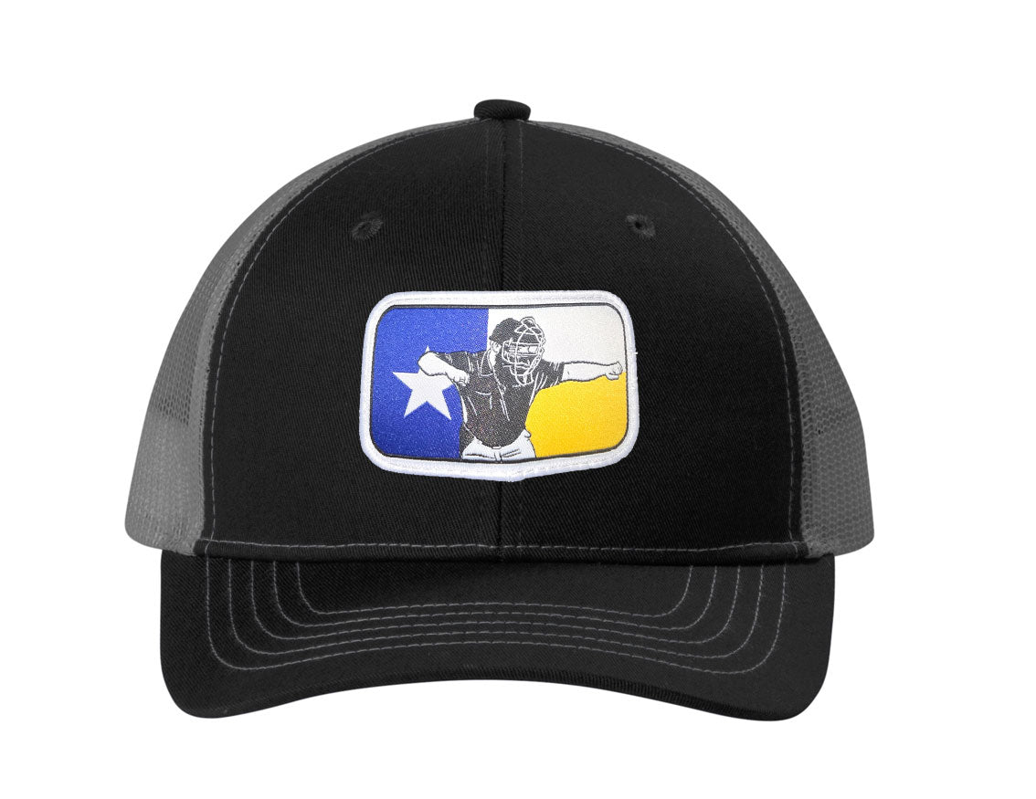 The Dancing Umpire Adult Snapback Trucker Hat - Black/Grey