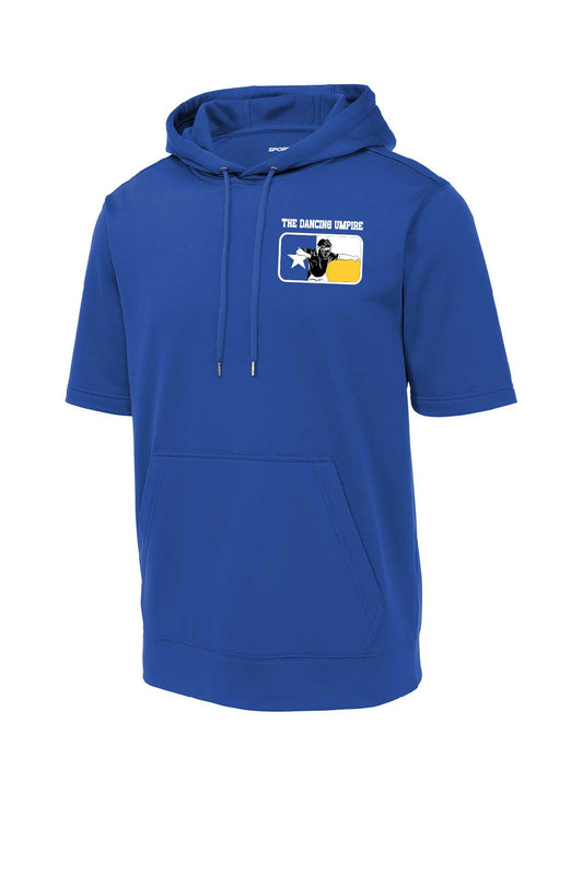 The Dancing Umpire Adult (Unisex) Performance Short Sleeve Hoodie - Royal