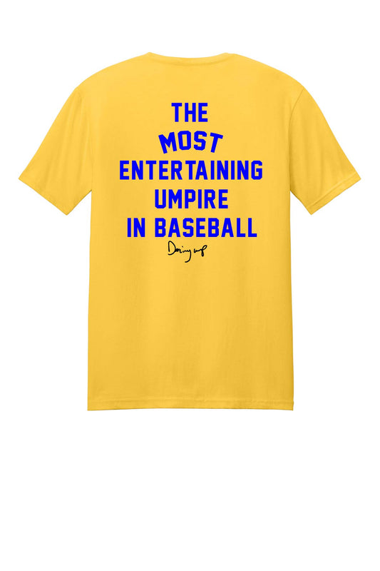 *NEW* The Dancing Umpire Adult Cotton T-Shirt - Yellow